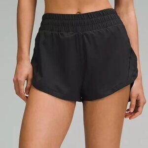 Lululemon Track That High-Rise Lined Short 3" - Black, Size 4